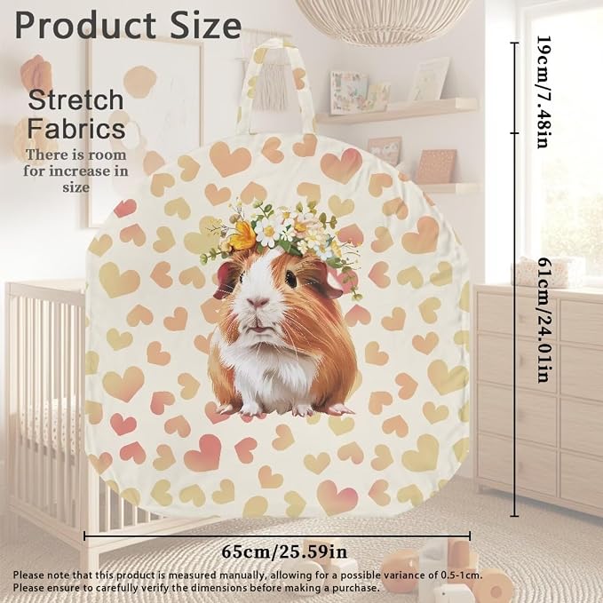 Guinea Pig Nursing Pillow Covers for Baby Girl Nursing Pillow Slipcovers for Breastfeeding Moms, Soft and Stretchy Safely Breastfeeding Pillow Cover for Infant Pillow Not Included