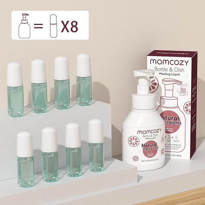 Momcozy Bottle Brush Kit Green & Momcozy Bottle Brush Cleaning Fluid