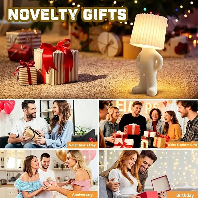 OMG that D*ck Switch Rechargeable Night Light, Upgraded Wireless LED Lamp with 2 Brightness Modes, White Elephant Gifts for Adults Novelty Gag Gift Birthday Gifts for Men Women (White)