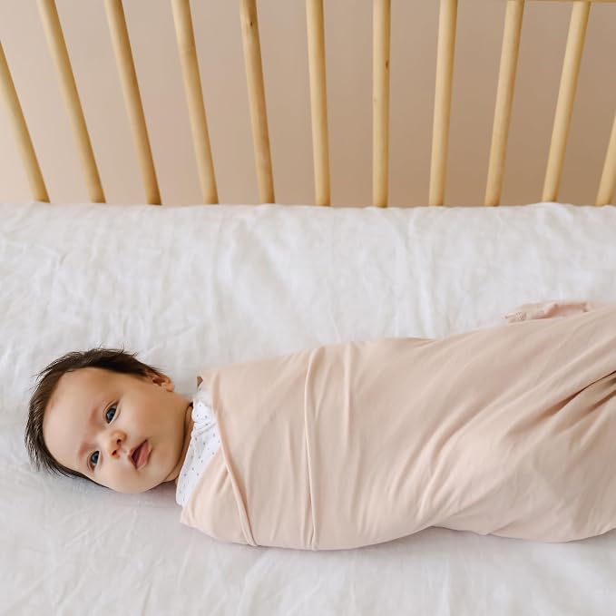 snuggle me Swaddle | Organic Cotton Swaddle Blanket, Soft Stretch, 47 x 47 inches (Petal)