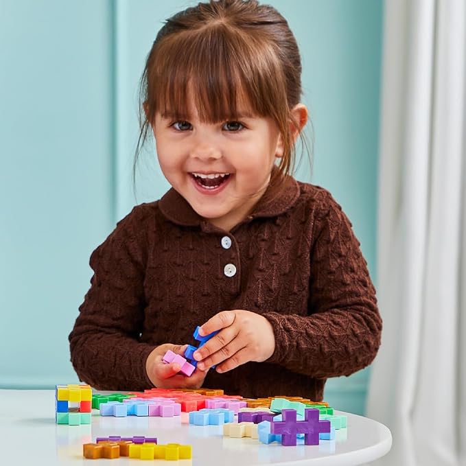 PLUS PLUS Learn to Build Big, Colorverse - 60 Interlocking Building Blocks for Toddlers and Preschool, Gifts for Boys & Girls