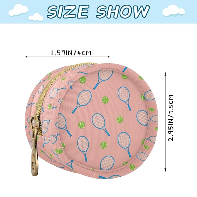 Tennis Ball Print Pacifier Holder Case for Diaper Bag Portable Travel Pacifier Storage Case with Clip Pacifier Storage Container for Outdoor Purse Baby Girls Boys