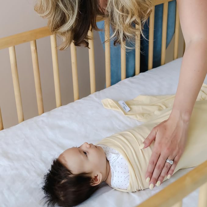 snuggle me Swaddle | Organic Cotton Swaddle Blanket, Soft Stretch, 47 x 47 inches (Honey)