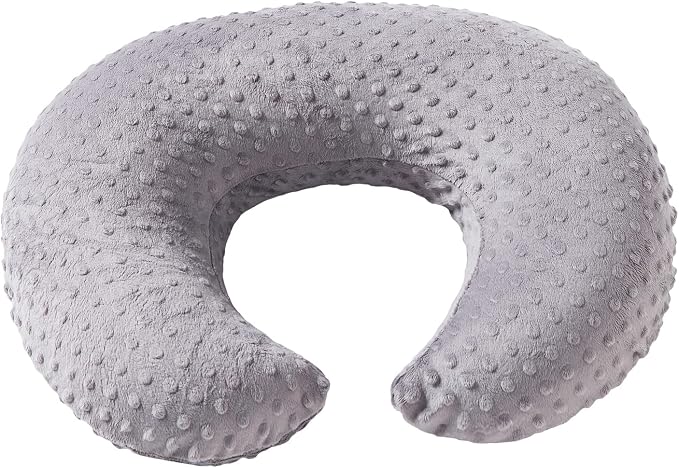 Dots Nursing Pillow Cover, Case Plush Breathable Breastfeeding Pillow Slipcover Fits Nursing Pillow, Super Soft Snug Positioners for Baby Boy Baby Girl (Rose Gray)
