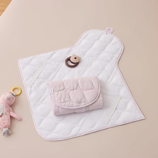 UTEX Baby Portable Changing Pad, Waterproof & Wipeable Diaper Changing Mat with Carrying Bag, Foldable Changing Mat for Travel, Newborn Shower Gifts