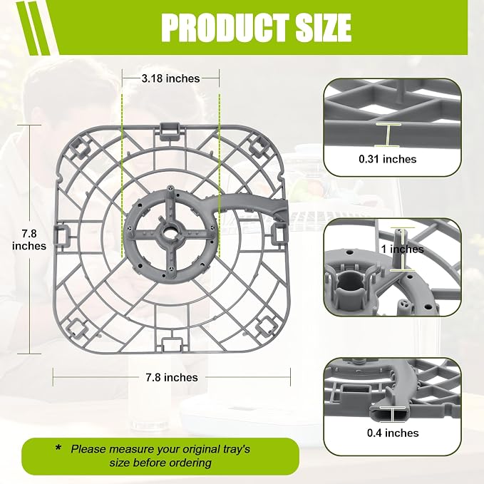 Bottom Tray Replacement Compatible with Momcozy KleanPal Pro Bottle Washer, Replacement Base Rack for Grownsy EaseClean, Papablic & MOMFANN EasePure Bottle Washer Pro, PP, BPA Free
