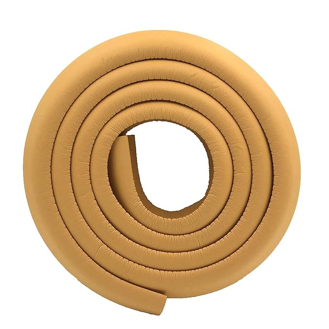 M2cbridge L Shape Extra Thick Furniture Table Edge Protectors Foam 6.5 Ft (Wood)