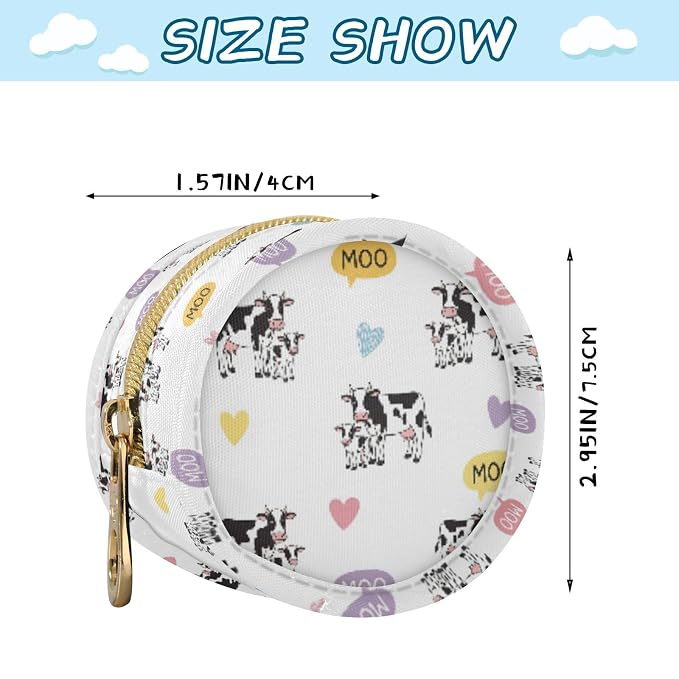 Cow Hearts White Print Pacifier Holder Case for Diaper Bag Portable Travel Pacifier Storage Case with Clip Pacifier Cover Pouch Bag for Outdoor Purse Baby Boys Girls