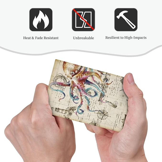 Cool Colorful Nautical Octopus Ocean Kraken Vintage Light Switch Cover Plate 1 Gang No Device Blank Electrical Wall Plates Faceplate Decorative Switch Plate Covers for Bathroom Farmhouse Decor