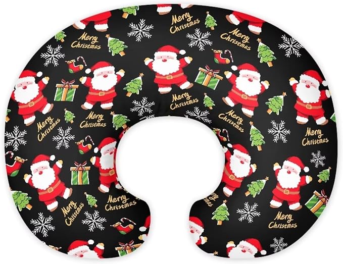 YEXIATODO Merry Christmas Santa Nursing Pillow Cover Breastfeeding Nursing Pillow Slipcovers Super Soft,for Breastfeeding Moms