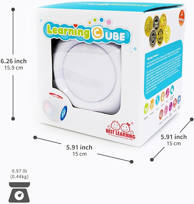 BEST LEARNING Learning Cube - Talking Educational Musical Toy for Baby and Toddler | 10 Nursery Rhymes, ABC, 123, Colors & 15 Animal Sounds | First Birthday Gift Boys & Girls 6 Months-3 Years