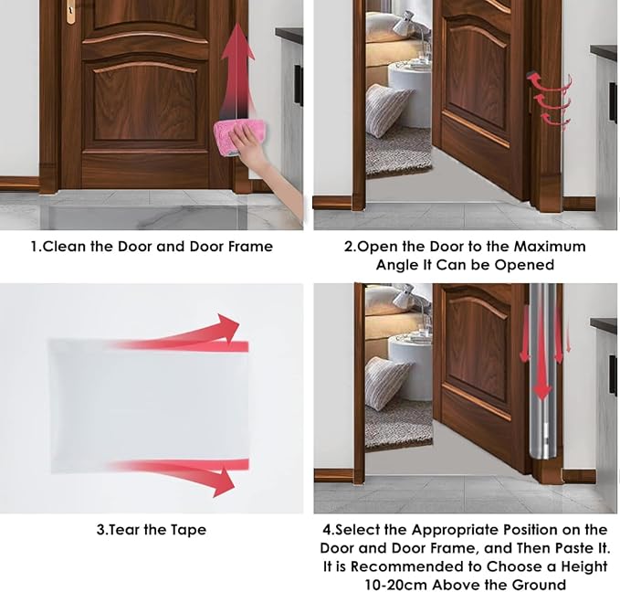 Door Pinch Guard Baby Proofing, Door Hinge Cover, Door Protector for Kids Finger Safety, Door Finger Pinch Guards Heavy Duty, Door jam Shield,JuneSisters 2