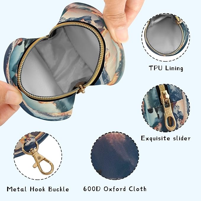 Great Mountains River Pacifier Holder Case for Newborns Portable Travel Pacifier Storage Container for Diaper Bags