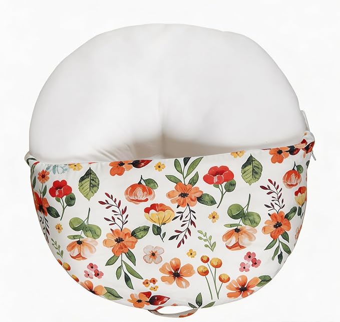 Ultra Soft Nursing Pillow Cover, Removable Breathable Cotton Slipcover for Breastfeeding & Maternity Support, Multifunctional Feeding Cushion Cover for Mom and Baby (CC)