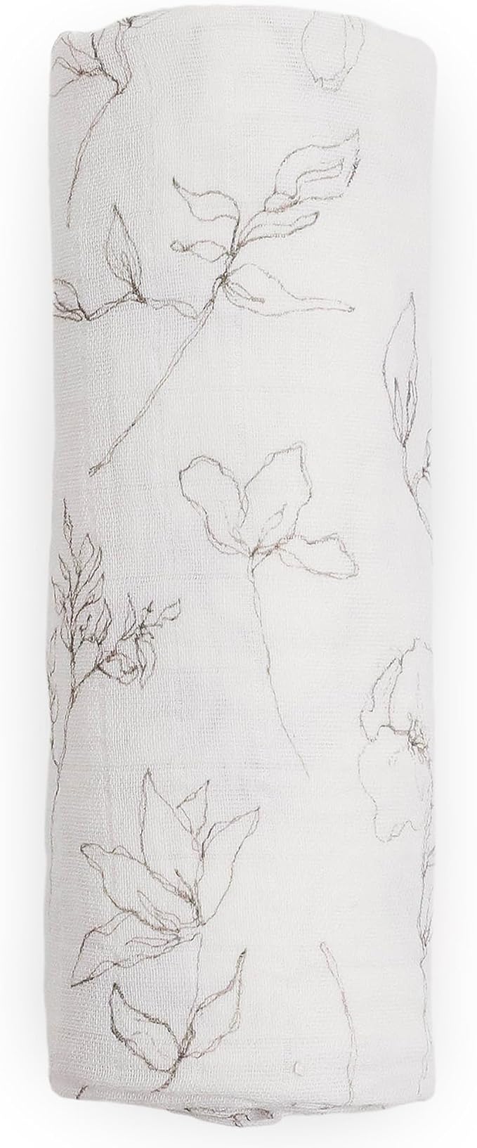Little Unicorn 100% Natural Organic Cotton Muslin Swaddle Blanket (Pencil Floral)