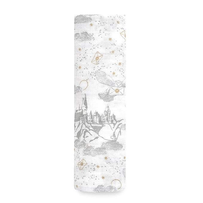 aden + anais Swaddle Blanket, 100% Cotton Blankets for Girls & Boys, Baby Receiving Swaddles, Ideal Newborn & Infant Swaddling Set, Single, Harry Potter