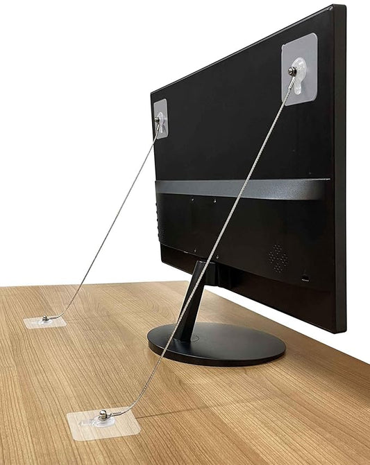 10 Pack, 20 inches Furniture Anchors Kit for Baby Proofing, Adhesive TV Safety Straps Use to Prevent Falling and Anti Tip, No Drill Dresser Or Cabinet to Wall Anchors (xicveiuz)