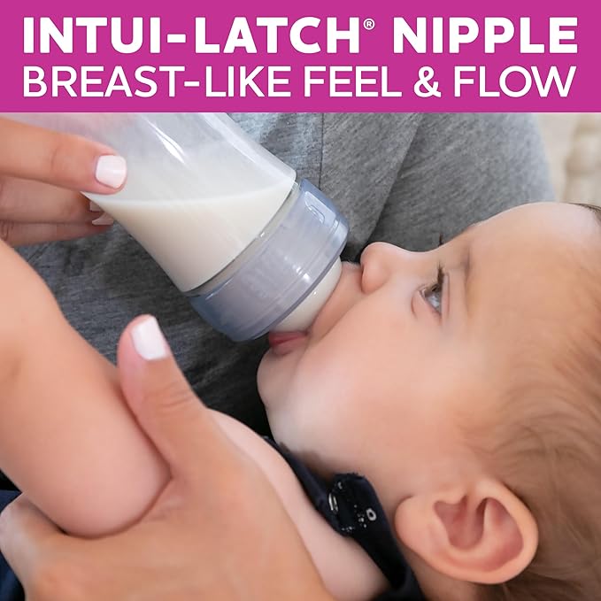 Chicco Duo 5oz Hybrid Baby Bottle, Real Glass Inside, Lightweight Plastic Outside, Patented Invinci-Glass Technology, Intui-Latch Nipple, 2-Pack, Clear/Pink