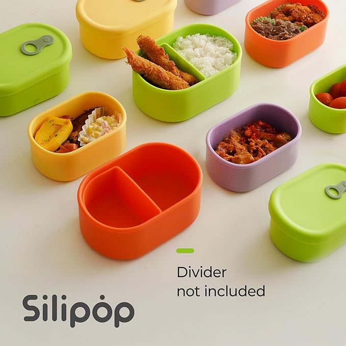 Premium Korean-Made Silicone Airtight Food Container with Steam Vent ??BPA Free, Leakproof, Microwave & Freezer Safe Meal Prep. & Leftovers Storage (4p Multi-Color Set, 17 floz (500ml))