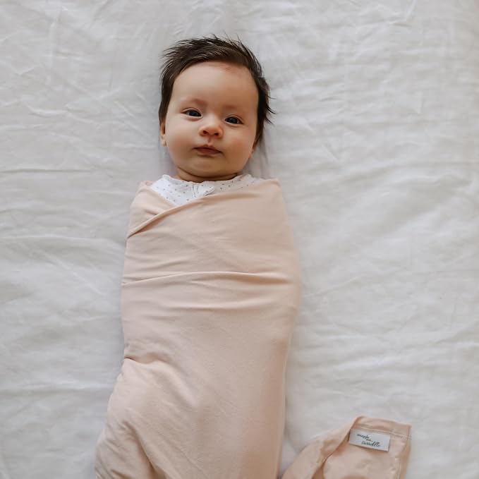 snuggle me Swaddle | Organic Cotton Swaddle Blanket, Soft Stretch, 47 x 47 inches (Petal)
