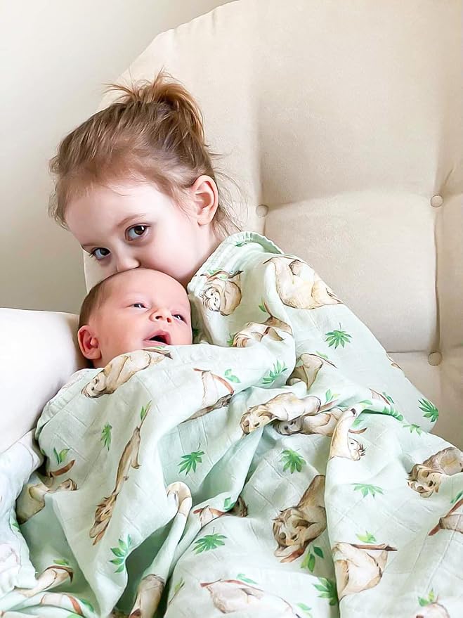 immispace - Ultra Soft Swaddle Blanket | Muslin Blankets for Girls & Boys | Newborns & Infants Gifts | 30% Organic Cotton + 70% Rayon | Large 47" x 47" | Machine Washable (Robot)