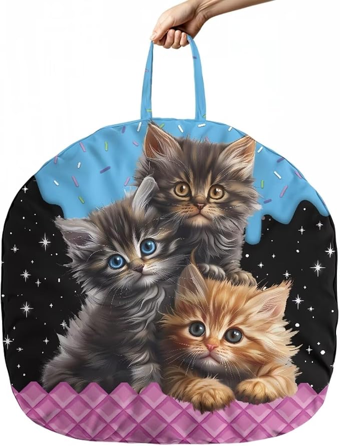 Cute Kitten Nursing Pillow Cover Breastfeeding Pillow Slipcover for Baby Boys & Girls Nursing Pillow Case for Newborn Soft Fabric Fits Snug On Infant Pillow Not Included