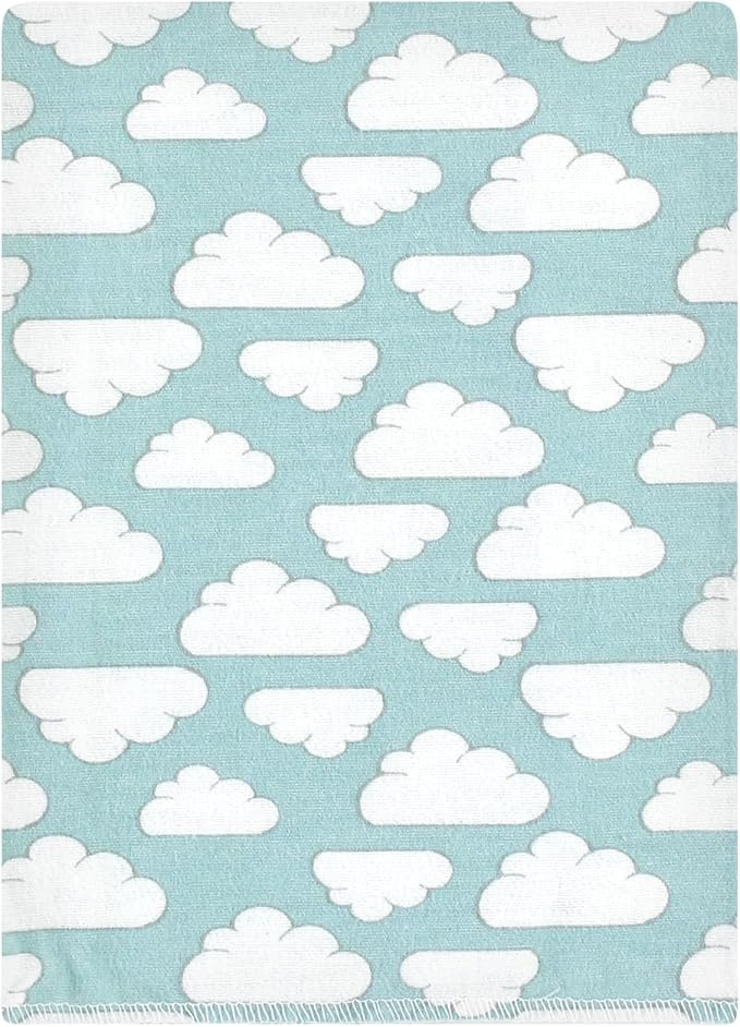 Hudson Baby Unisex Baby Cotton Flannel Burp Cloths Bundle, Boy New Elephant, One Size