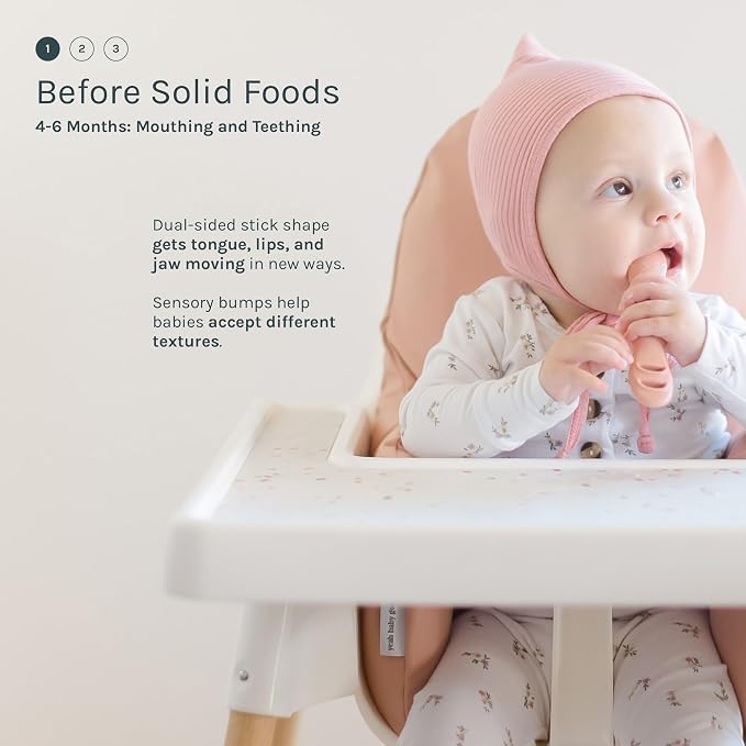 Yeah Baby Goods All You-Tensil, 2 Pack – Silicone Baby Led Weaning Spoon & Dipper - Self-Feeding Spoon Designed by Feeding Specialist to Support Development, 4+ Months Baby Utensils, (Desert Sage)