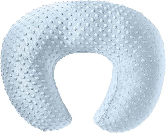 Nursing Pillow for Breastfeeding and Bottle Feeding More Support for Mom and Baby,Soft Newborn Nursing Baby Pillowï¼?Machine Washable (Light Blue)