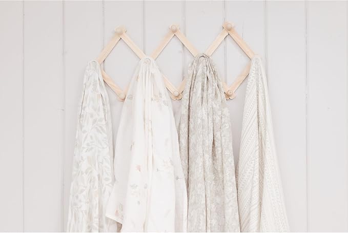 Crane Baby Swaddles for Newborns, Set of 2 Baby Swaddle Blanket, Dainty Leaf, 100% Cotton Muslin Swaddles, Newborn Essentials, Gender Neutral Baby Items, Receiving Blankets, Infant Blanket, 47" x 47"