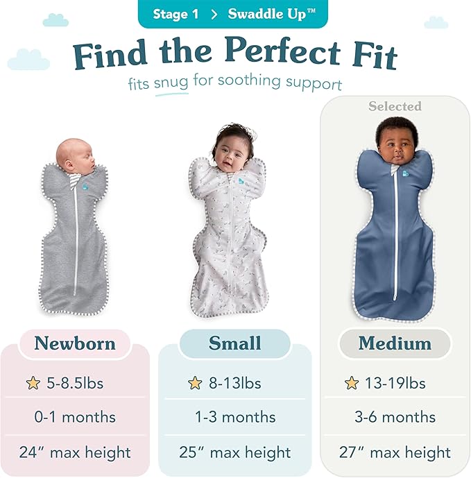 Love to Dream Swaddle UP, Baby Sleep Sack, Self-Soothing Swaddles for Newborns, Get Longer Sleep, Secure Fit Helps Calm Startle Reflex, Newborn Essentials for Baby, 1.0 TOG, Medium 13-19 lbs, Coral