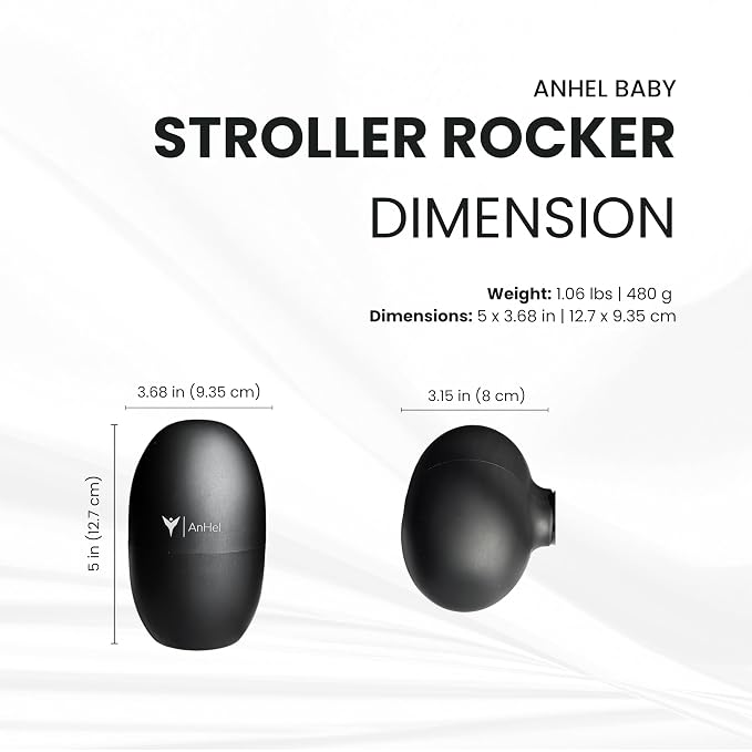 Rechargeable Stroller Pram Rocker, Portable Weatherproof Baby Sleep Device, Fits All Stollers & Prams - Adjustable Speed, Long-Lasting Battery