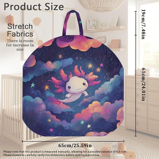Rainbow Axolotl Nursing Pillow Cover Floral Neutral Breastfeeding Pillow Cover Fits 26in*24in Nursing Pillow for Baby Boy Girl,Neutral Baby Nursing Pillow Cover Pillow Not Included