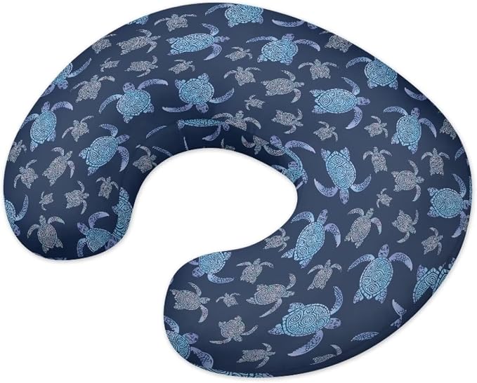Tribal Turtle Nursing Pillow Cover for Baby Boy Girl Ultra Soft Comfortable Newborn Nursing Pillow Case Easy to Use Pillow Cover Breastfeeding Pillow Slipcover