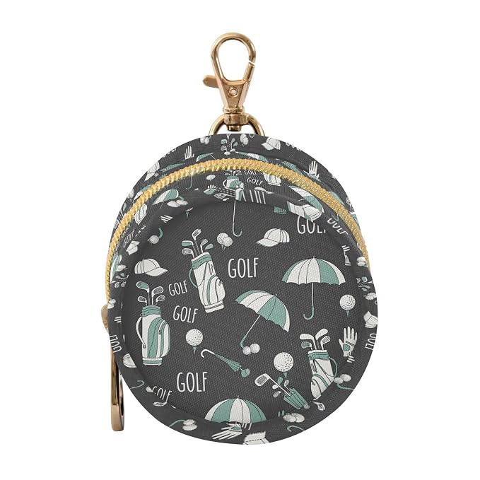 Golf Umbrella Black Pattern Pacifier Holder Pacifier Case Portable Baby Paci Container Box with Clip Handle Travel Baby Essentials 2.5" Diameter