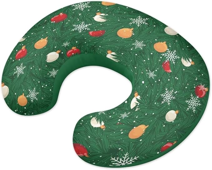 Christmas Tree Lantern Nursing Pillow Detachable Newborn Original Breastfeeding Slipcover Case and Positioner Washable Head Support Protector Cushion Essential with Hidden Zipper Easy Care