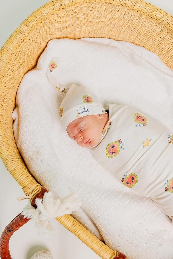 Copper Pearl Large Premium Knit Baby Swaddle Receiving Blanket 'CoComelon'