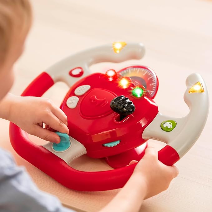 Battat ??Interactive Steering Wheel ??Portable Car Toy ??Kids Games & Songs ??Toddler Road Trip ??2+ Years ??Geared to Steer