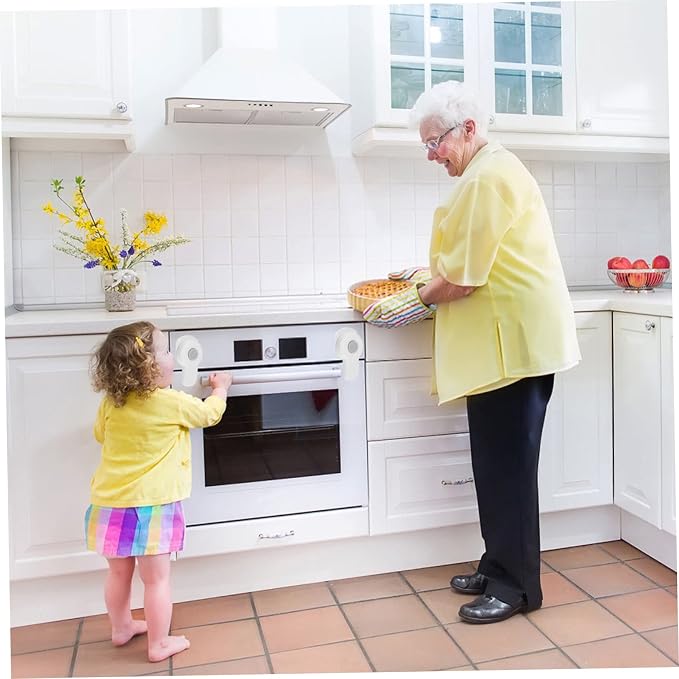 HEMOTON Protective Lock for Boys and Girls Childproof Oven Lock 2 Pieces Home Security