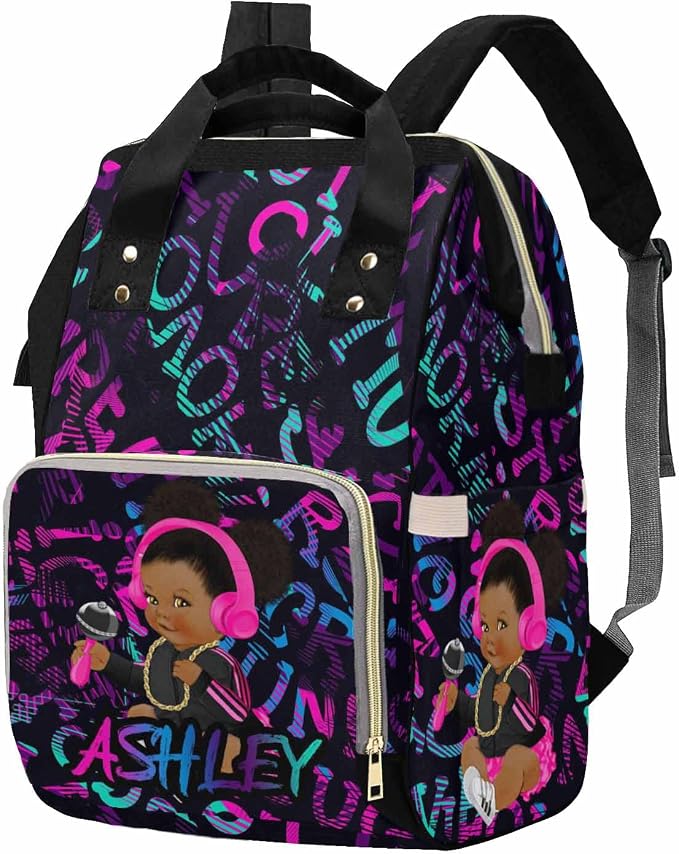 M YESCUSTOM Customized Diaper Backpack with Name Personalized Daycare Bag Custom Mummy Nursing Baby Bags Shoulder Bag