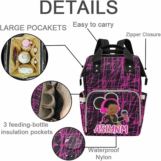 M YESCUSTOM Customized Travel Nursing Nappy Bag Personalized Fashion Shoulder Bag Waterproof Casual Daypack Travel Backpack for Mom