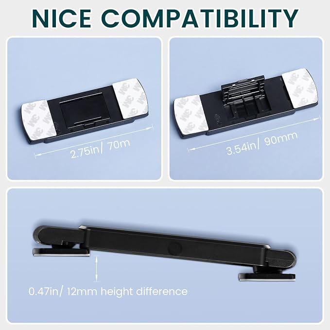 CLYMENE French Door Fridge Lock - Childproof, Adjustable, Easy Install - Cabinet Safety Latch Lock for Kids & Toddlers (Black)