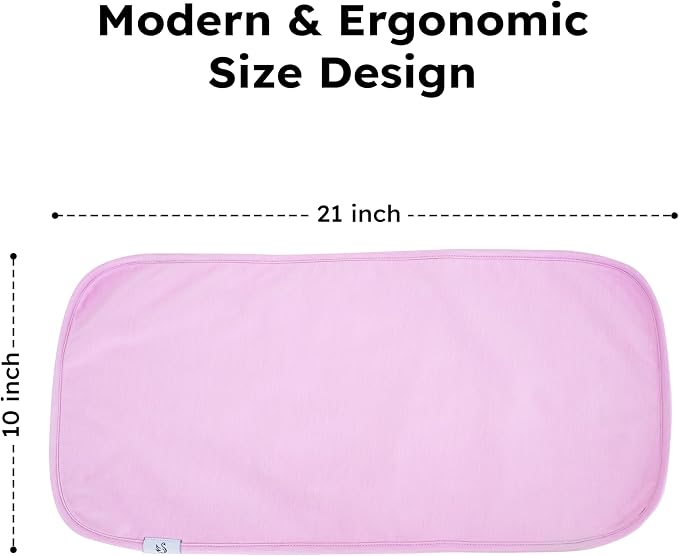Premium Baby Burp Cloths, Extra Soft Spit Up Rags with 3 Absorbent Layers, 21" x 10" Size, Pink Tint