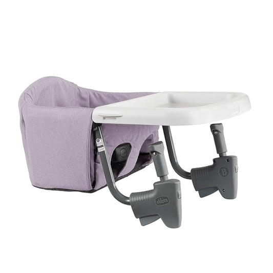 Chicco FastLock Go Hook-On High Chair with Carry Bag, Portable High Chair for Babies and Toddlers, Sets up in Seconds, Lupine/Purple
