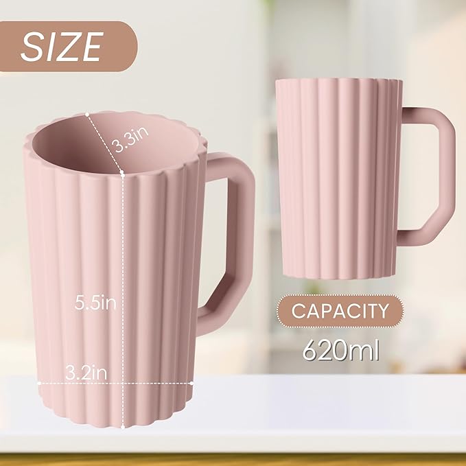 Baby Bath Rinse Cup, Silicone Body Washing Rinser Cup with Easy Grip Handle (Ether)