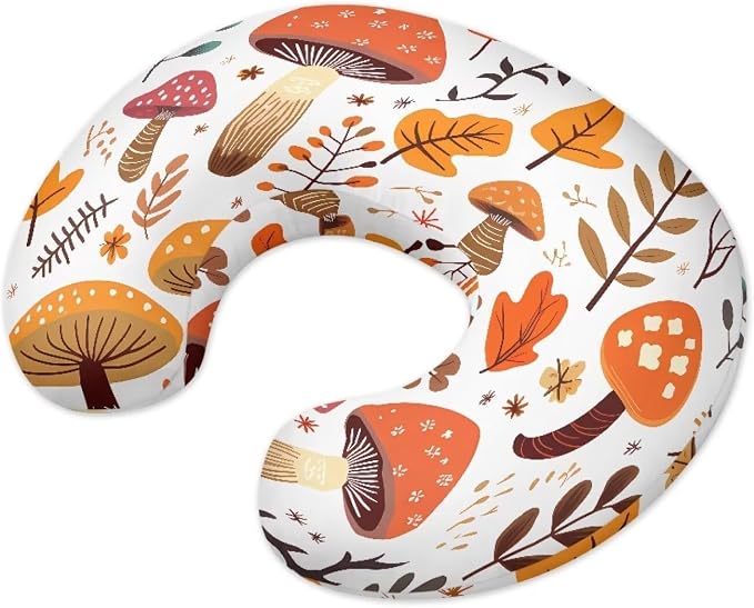 Pillow Covers Soft and Adorable Nursing Cover for Breastfeeding Pillows Pillow Slipcover for Baby Girls Boys Newborn Nursing Pillows for Breastfeeding Sewant Mushrooms