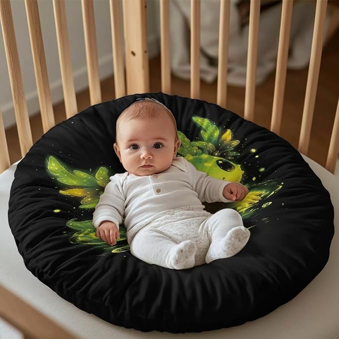 Green Axolotl Nursing Pillow Covers for Baby Girl Nursing Pillow Slipcovers for Breastfeeding Moms, Soft and Stretchy Safely Breastfeeding Pillow Cover for Infant Pillow Not Included