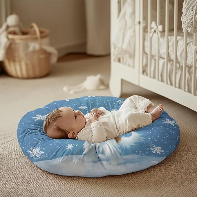 Christmas Puppy Nursing Pillow Cover Breastfeeding Nursing Pillow Slipcovers Super Soft for Breastfeeding Moms Support for Breastfeeding Bottle Feeding and Bonding