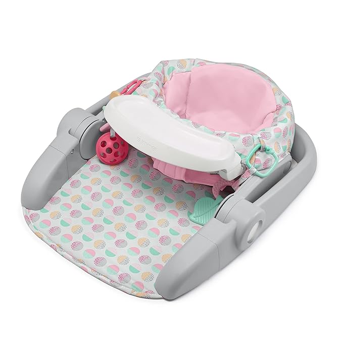 Summer Infant Learn-to-Sit Stages 3-Position Floor Seat, Sweet-and-Sour Pink ??Sit Baby Up to See The World ??Activity Seat is Adjustable ??Includes Toys and Tray