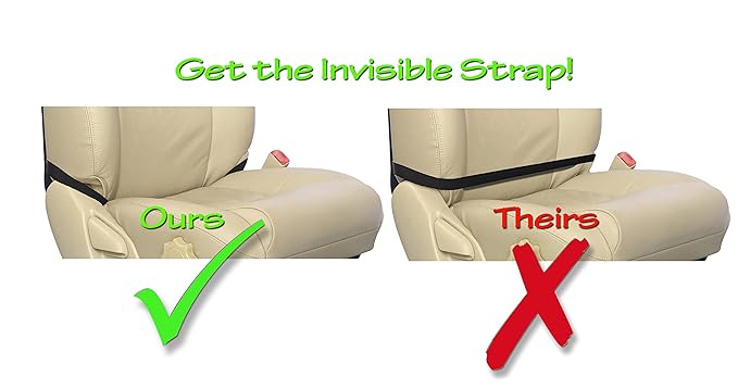 Luxury Clean-Edge Kick Mat - Seat Back Protector and Seat Cover with Invisible Strap and Stiff Edging (1 Mat)